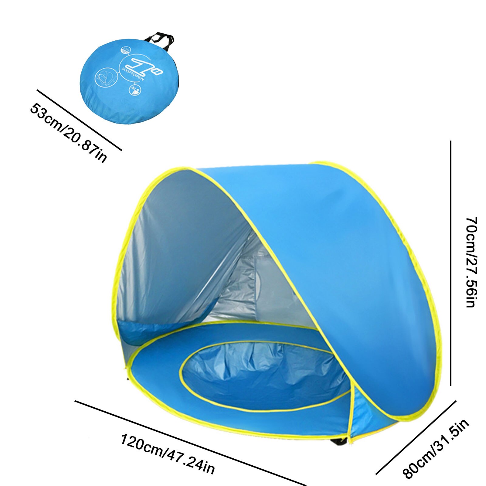 Cheap Goat Tents Waterproof Baby Beach Tent Pop Up Portable Shade Pool UV Protection Sun Shelter for Infant Kid Outdoor Camping Sunshade Beach   
